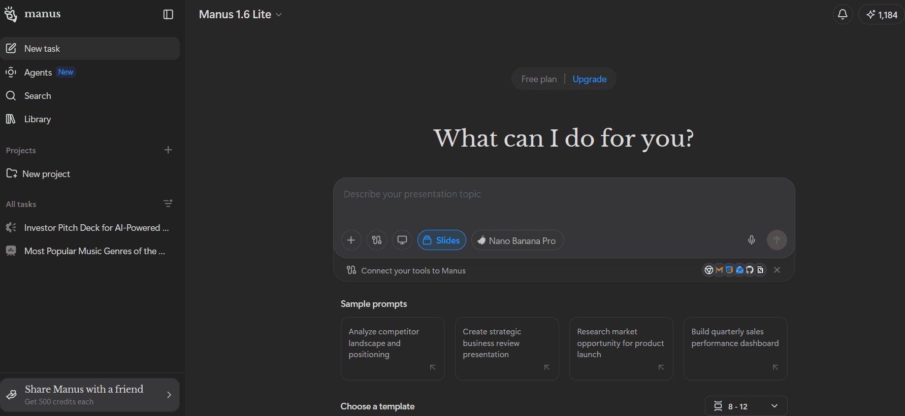 Agent-level research, minimalist slide craft